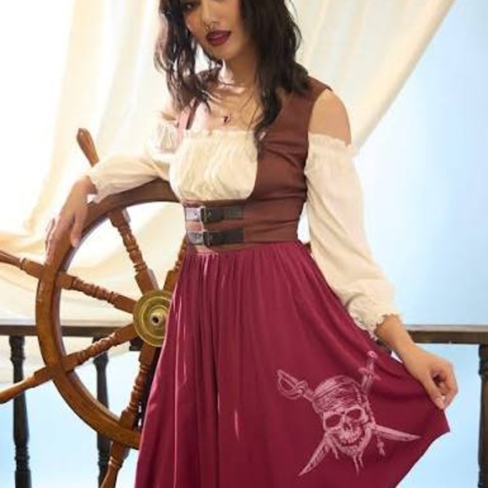 Disney's Pirates Of The Caribbean Cold Sholder Dress